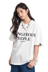 Dangerous People Elegant Font Logo Tee