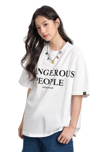 Dangerous People Elegant Font Logo Tee