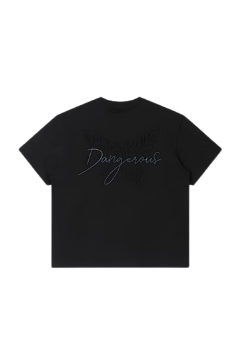 Dangerous People Embossed Butterfly Reflective Print Tee