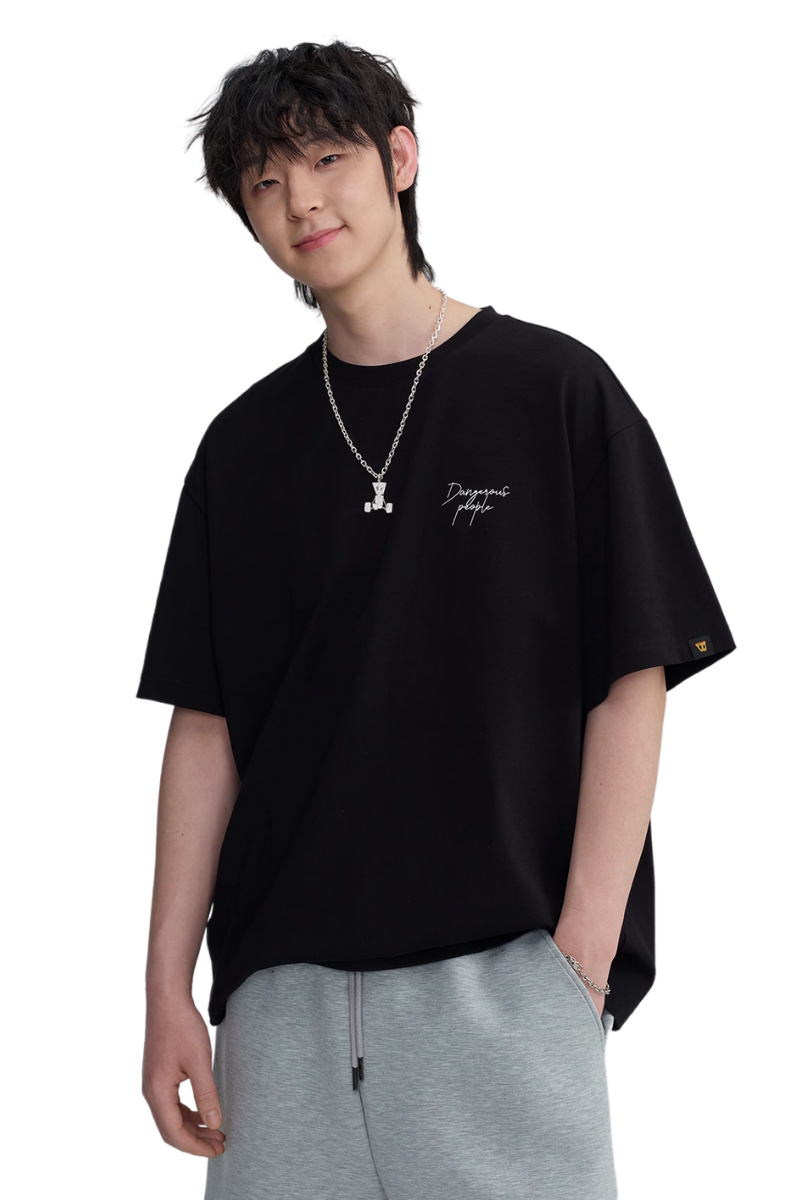 Dangerous People Embossed Butterfly Reflective Print Tee