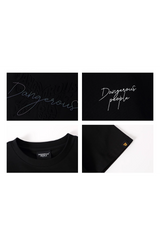 Dangerous People Embossed Butterfly Reflective Print Tee