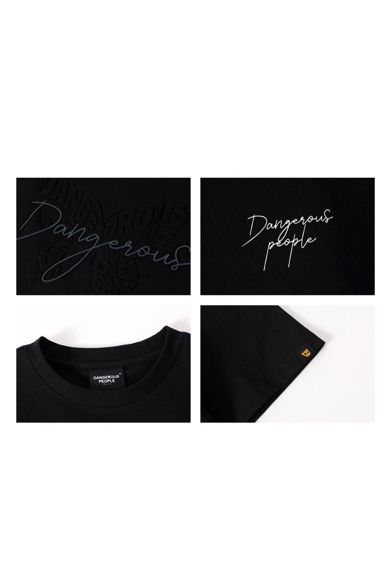 Dangerous People Embossed Butterfly Reflective Print Tee