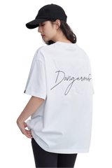 Dangerous People Embossed Butterfly Reflective Print Tee