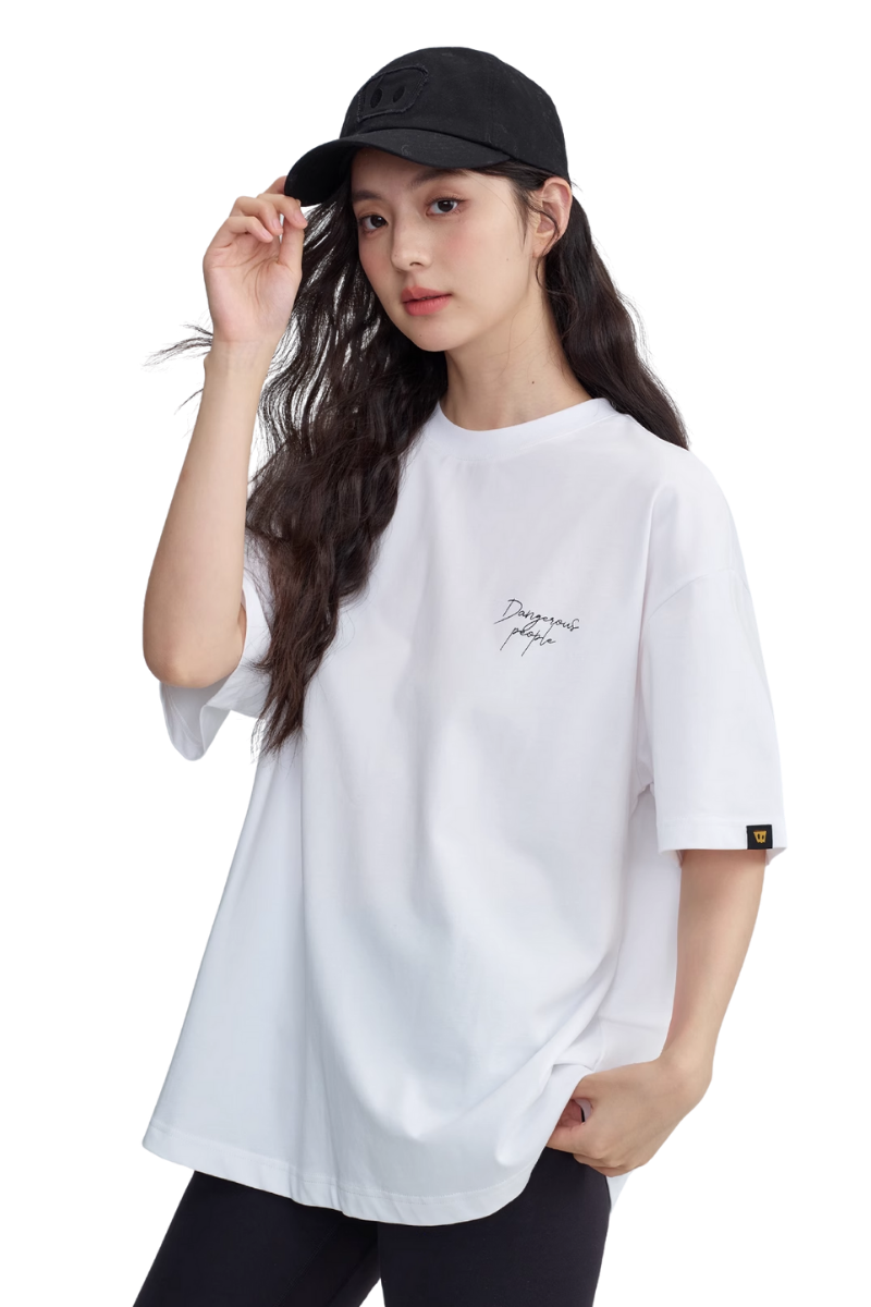 Dangerous People Embossed Butterfly Reflective Print Tee