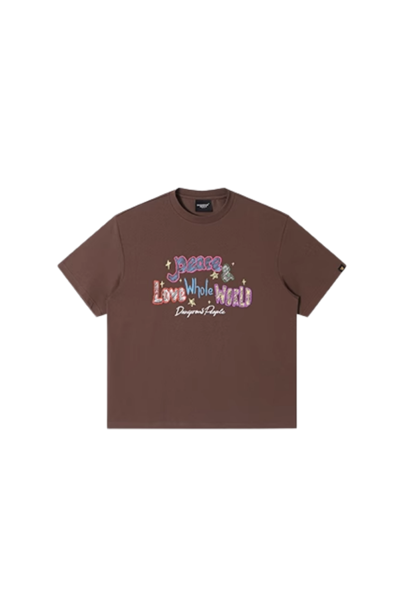 Dangerous People Embroidery Letters Graffiti Tee