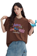Dangerous People Embroidery Letters Graffiti Tee