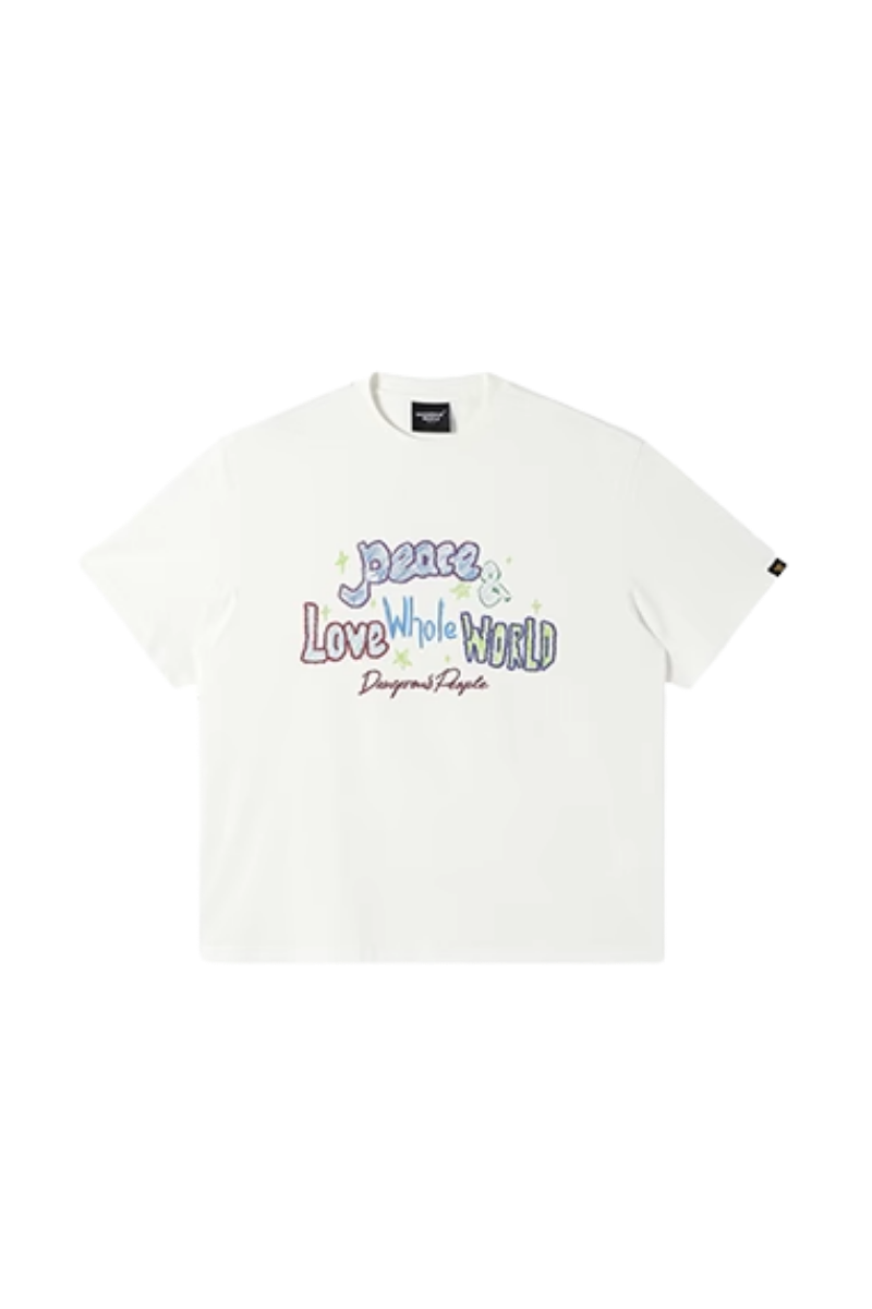Dangerous People Embroidery Letters Graffiti Tee