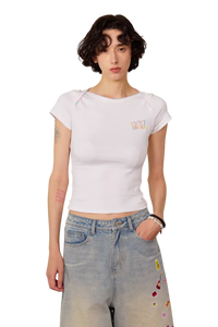 IDontSmoke Envelope Collar Ladies Tee