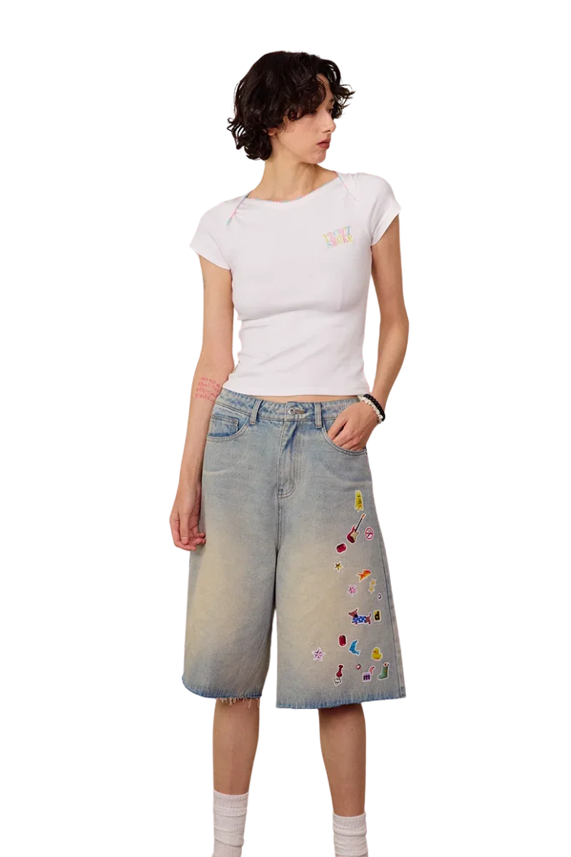 IDontSmoke Envelope Collar Ladies Tee