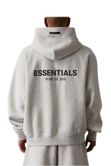 Fear Of God Essentials SS22 Flocked Logo Hoodie LIGHT OATMEAL [192BT212112F]