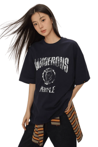 Dangerous People Faded College Tee - ShaLaoBan