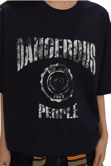 Dangerous People Faded College Tee - ShaLaoBan