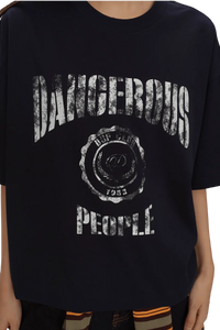 Dangerous People Faded College Tee - ShaLaoBan