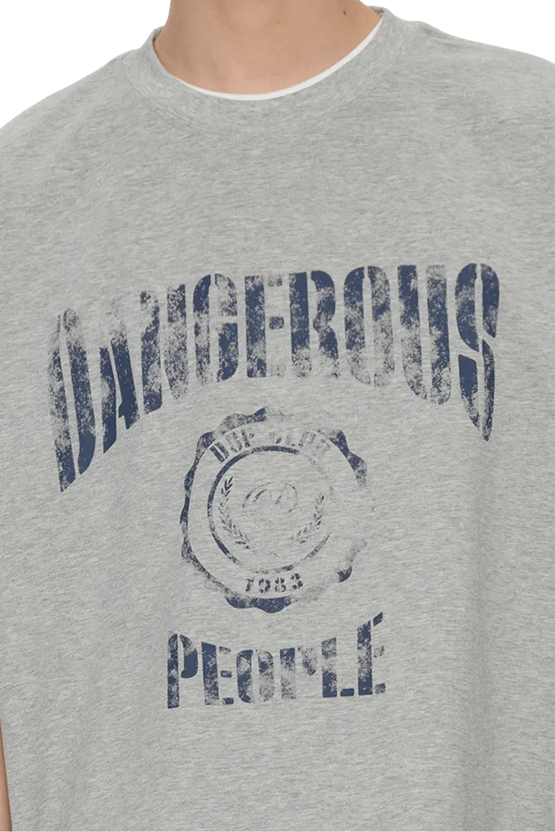 Dangerous People Faded College Tee - ShaLaoBan