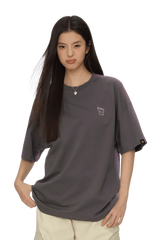 Dangerous People Faded Shoulder Embroidery Tee - ShaLaoBan