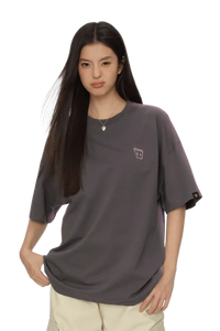 Dangerous People Faded Shoulder Embroidery Tee - ShaLaoBan