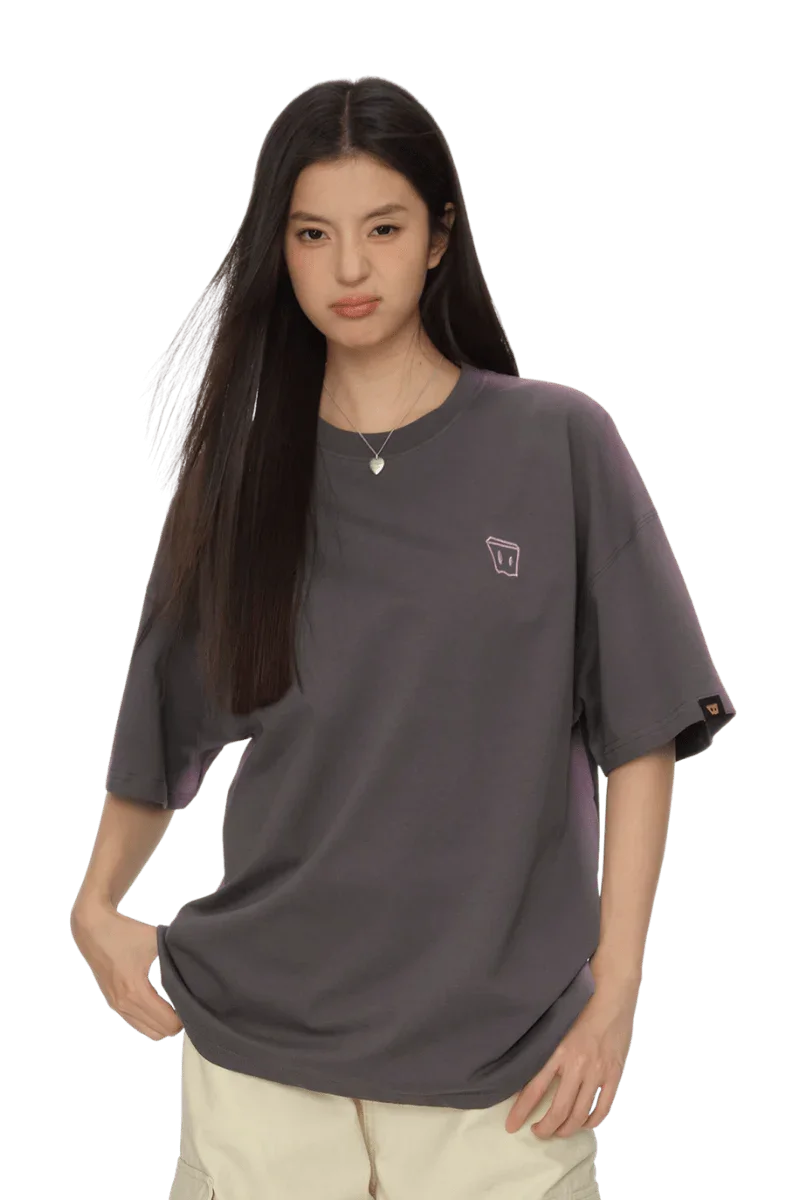 Dangerous People Faded Shoulder Embroidery Tee - ShaLaoBan