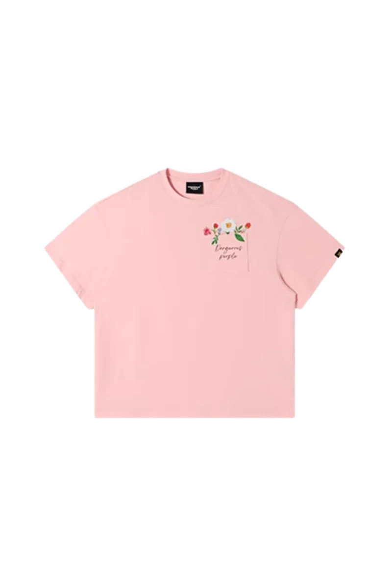 Dangerous People Floral Letter Pocket Tee
