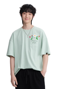 Dangerous People Floral Letter Pocket Tee