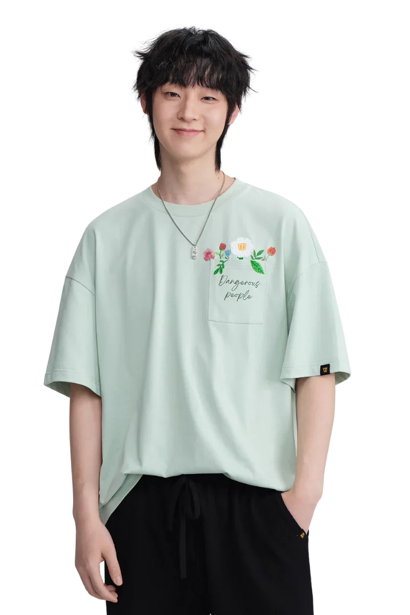 Dangerous People Floral Letter Pocket Tee