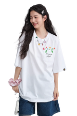 Dangerous People Floral Letter Pocket Tee