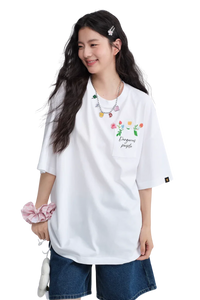 Dangerous People Floral Letter Pocket Tee