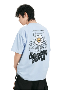 Dangerous People Flower Pin Heavy Weight Tee - ShaLaoBan