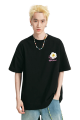 Dangerous People Flower Pin Heavy Weight Tee - ShaLaoBan