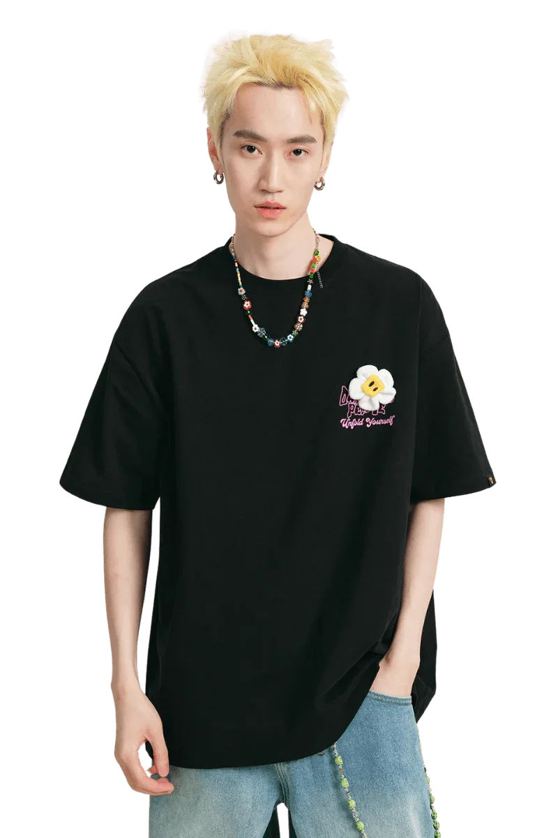Dangerous People Flower Pin Heavy Weight Tee - ShaLaoBan