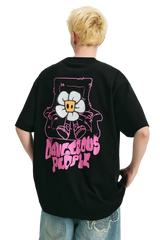 Dangerous People Flower Pin Heavy Weight Tee - ShaLaoBan