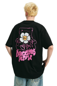 Dangerous People Flower Pin Heavy Weight Tee - ShaLaoBan