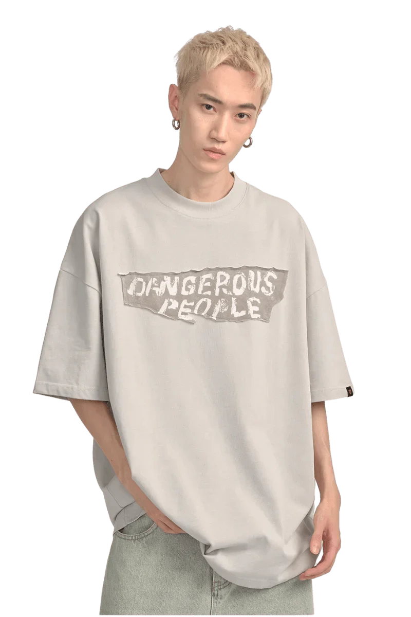 Dangerous People Front Patch Tee - ShaLaoBan