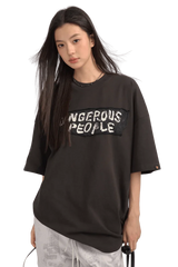 Dangerous People Front Patch Tee - ShaLaoBan