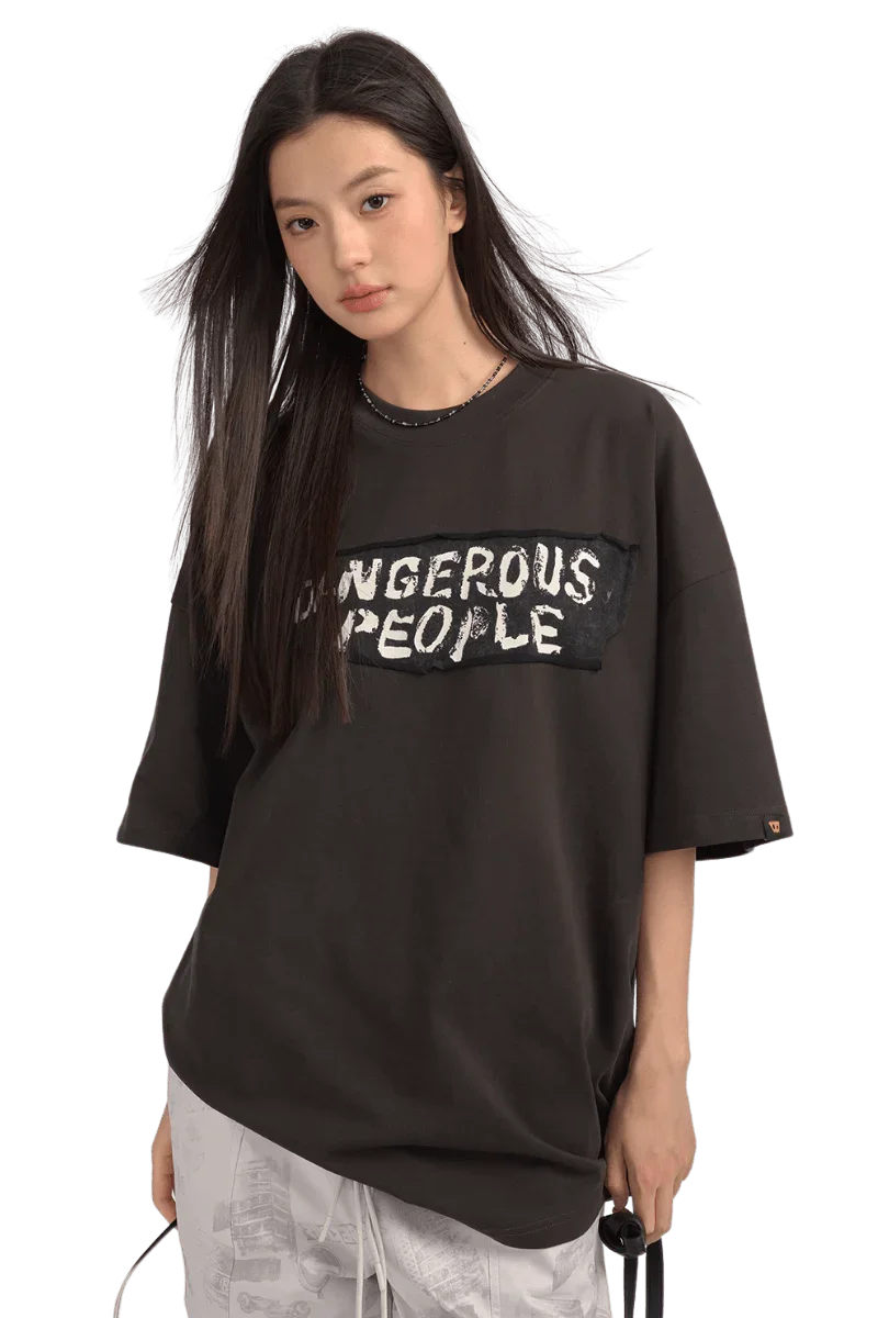 Dangerous People Front Patch Tee - ShaLaoBan