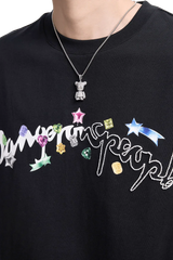 Dangerous People Gemstone Letter Tee - ShaLaoBan