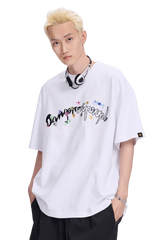 Dangerous People Gemstone Letter Tee - ShaLaoBan