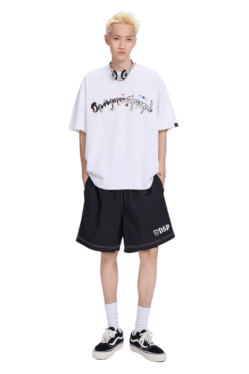 Dangerous People Gemstone Letter Tee - ShaLaoBan