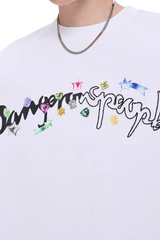 Dangerous People Gemstone Letter Tee - ShaLaoBan