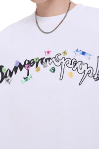 Dangerous People Gemstone Letter Tee - ShaLaoBan