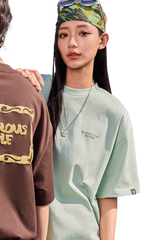 Dangerous People Glitter Embossed Tee - ShaLaoBan