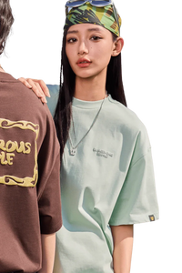 Dangerous People Glitter Embossed Tee - ShaLaoBan