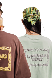 Dangerous People Glitter Embossed Tee - ShaLaoBan