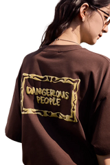 Dangerous People Glitter Embossed Tee - ShaLaoBan