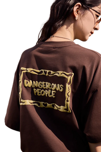 Dangerous People Glitter Embossed Tee - ShaLaoBan