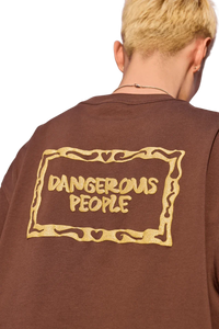 Dangerous People Glitter Embossed Tee - ShaLaoBan
