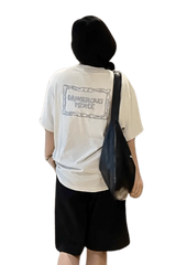 Dangerous People Glitter Embossed Tee - ShaLaoBan