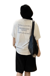 Dangerous People Glitter Embossed Tee - ShaLaoBan