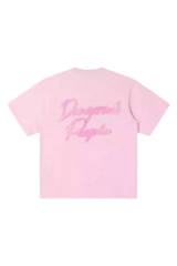 Dangerous People Gradient Outline Back Print Tee - ShaLaoBan