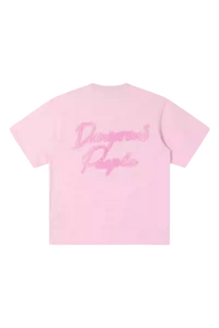 Dangerous People Gradient Outline Back Print Tee - ShaLaoBan
