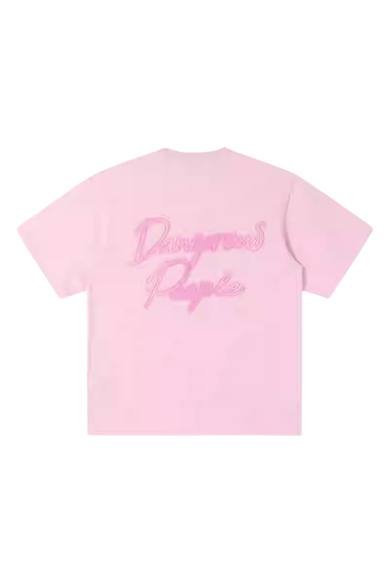 Dangerous People Gradient Outline Back Print Tee - ShaLaoBan